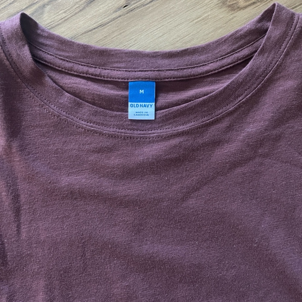 NWT Old Navy Short-Sleeve Tiered Slub-Knit Mini Swing Dress - Picture 2 of 5